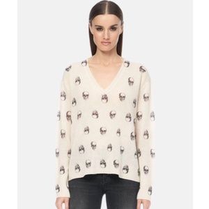 COPY - NWT 360 Cashmere Skull V Neck Size S